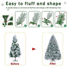 Pre-Lit Flocked Cedar Christmas Tree