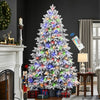 Pre-Lit Flocked Cedar Christmas Tree