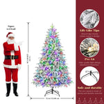 Pre-Lit Flocked Cedar Christmas Tree
